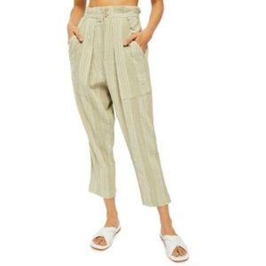 Free People Striped Tan Pants